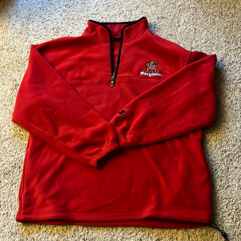 Team Starter Mens Pullover Maryland Terrapins 2X-Large EUC 100% Polyester